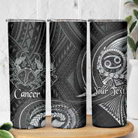 Personalised Polynesia Zodiac Cancer Skinny Tumbler Galaxy Polynesian Pattern Chest Tattoo Style LT14 - Polynesian Pride