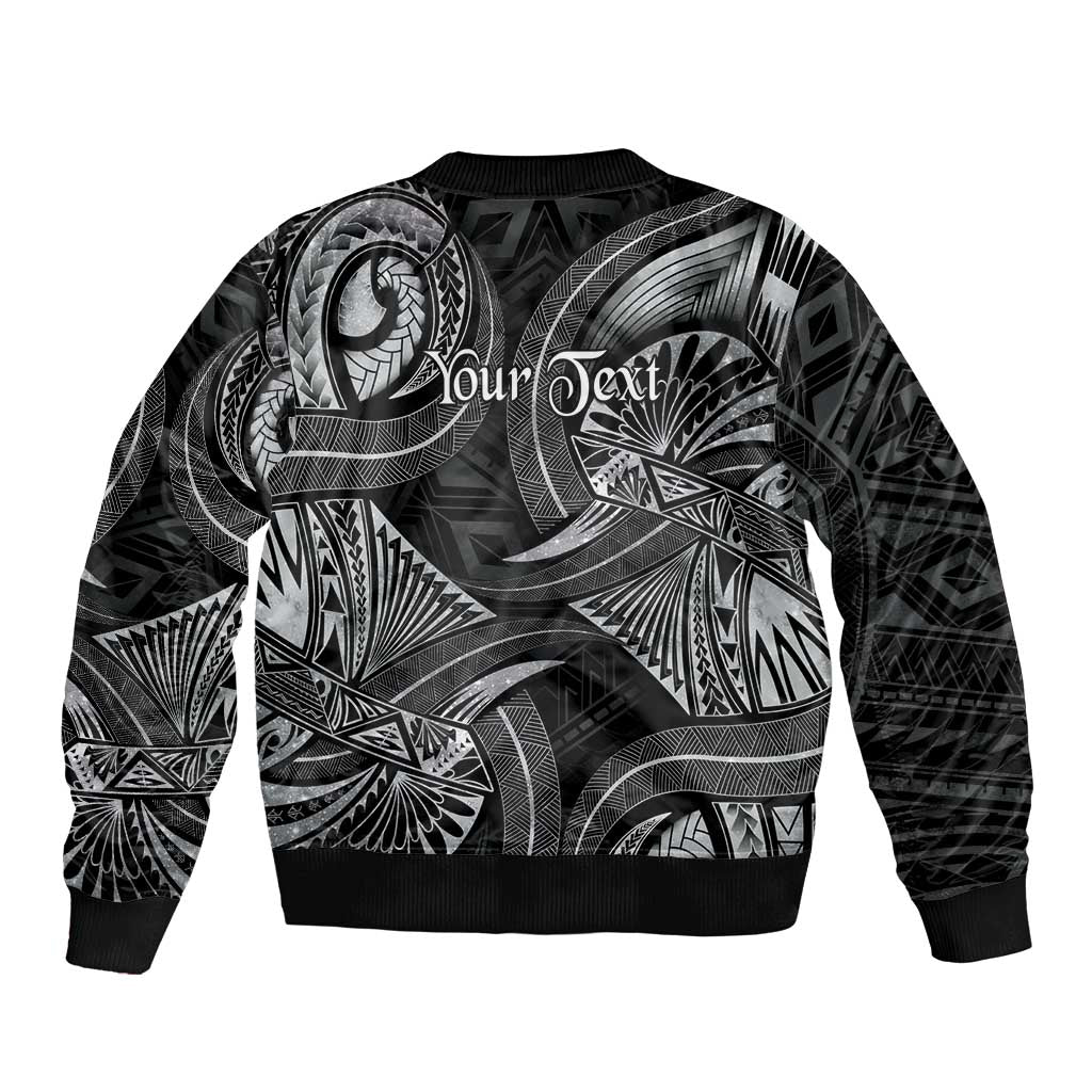 Personalised Polynesia Zodiac Cancer Sleeve Zip Bomber Jacket Galaxy Polynesian Pattern Chest Tattoo Style LT14 - Polynesian Pride