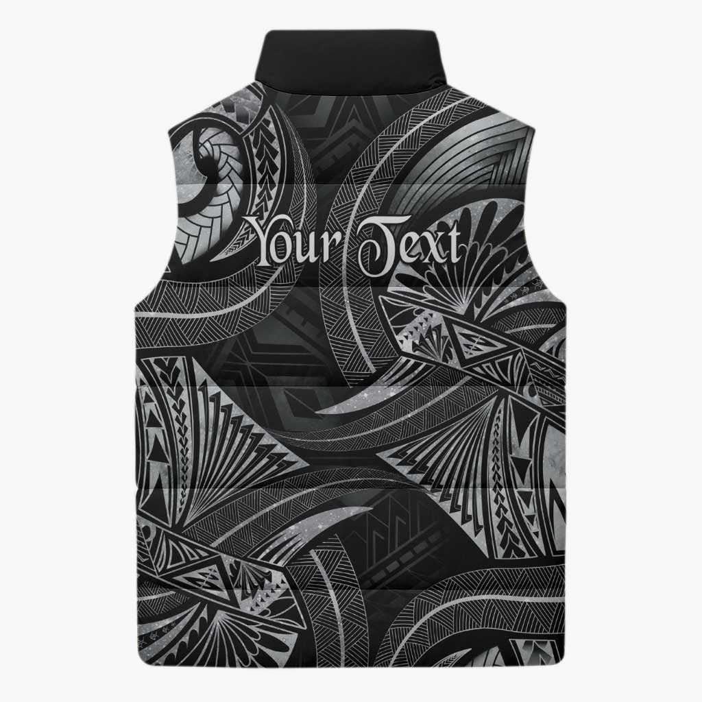 Personalised Polynesia Zodiac Cancer Sleeveless Puffer Jacket Galaxy Polynesian Pattern Chest Tattoo Style LT14 - Polynesian Pride