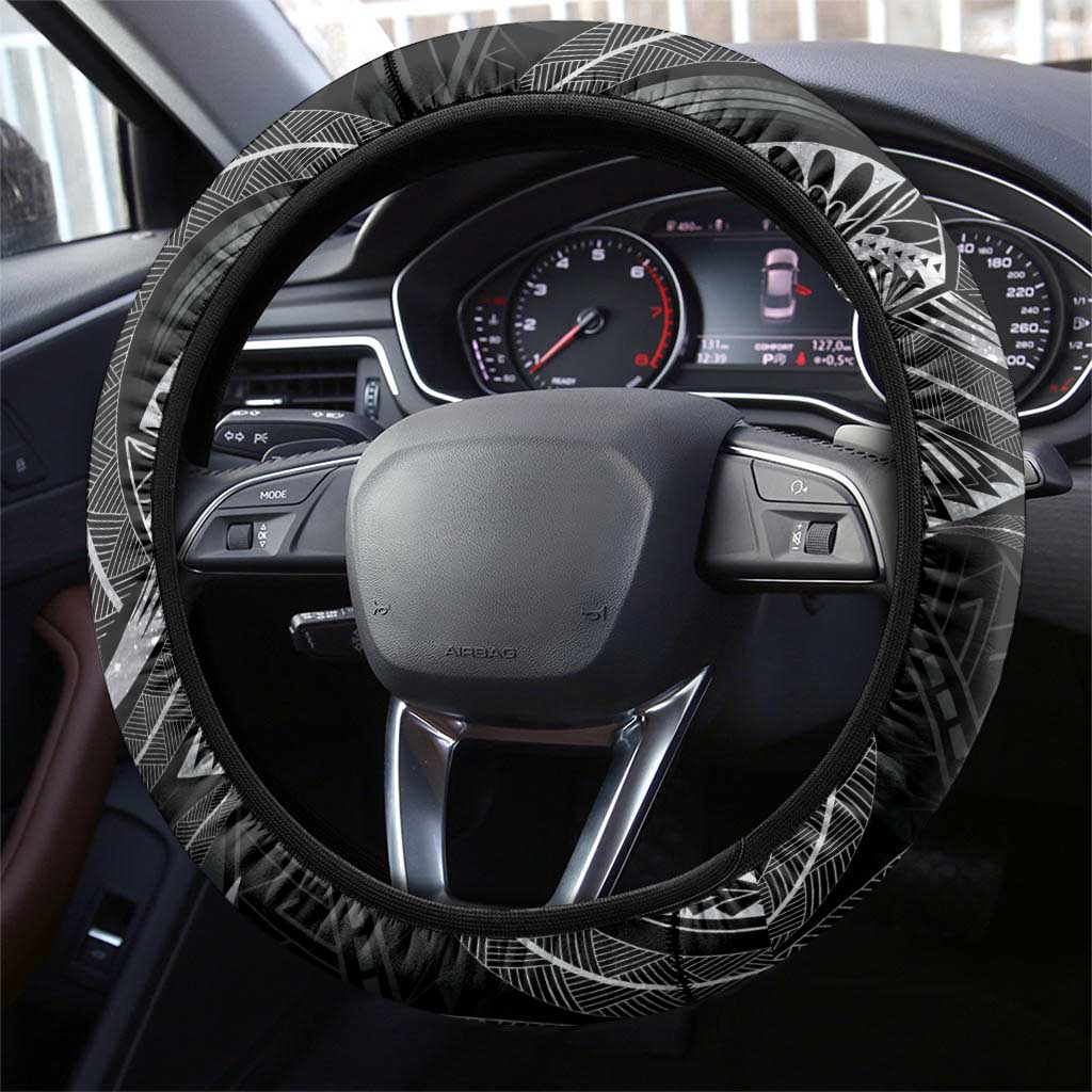 Polynesia Zodiac Cancer Steering Wheel Cover Galaxy Polynesian Pattern Chest Tattoo Style LT14 - Polynesian Pride