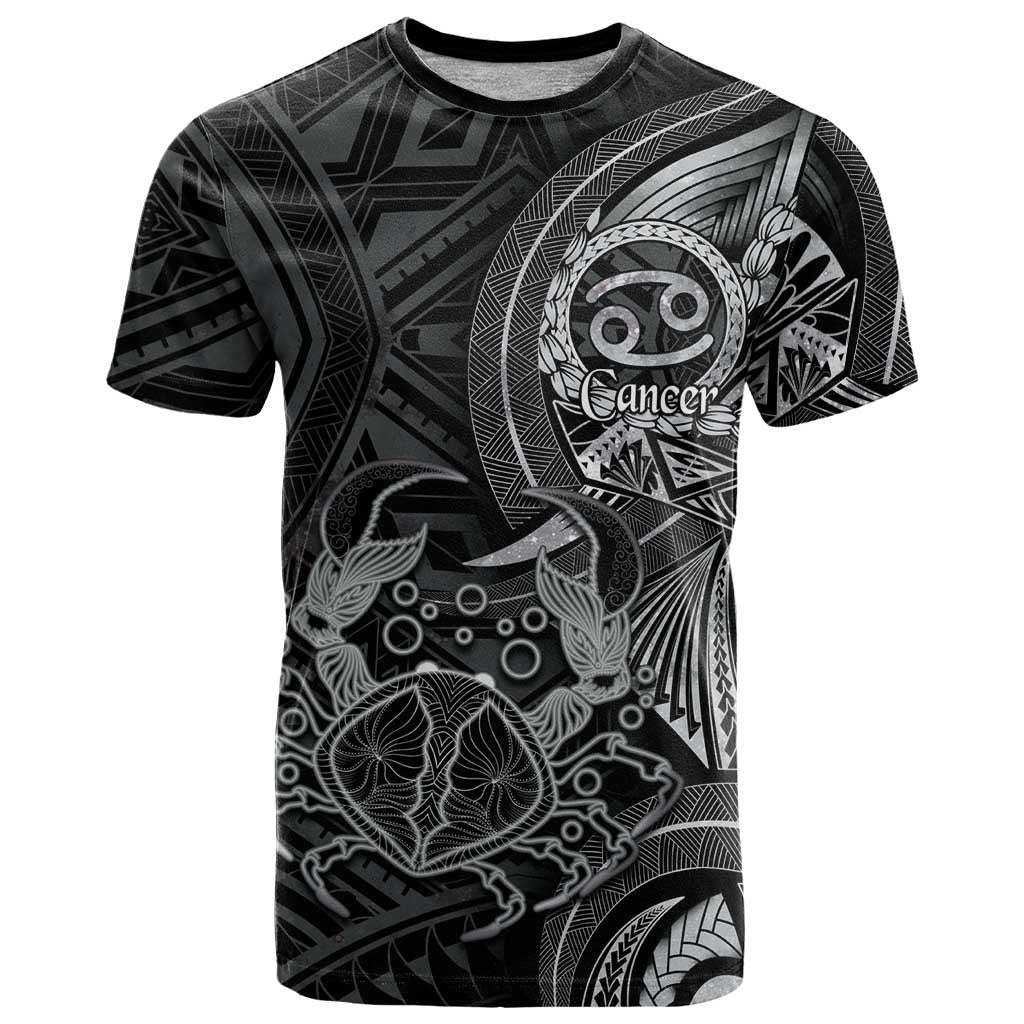 Personalised Polynesia Zodiac Cancer T Shirt Galaxy Polynesian Pattern Chest Tattoo Style LT14 Black - Polynesian Pride
