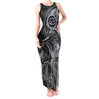 Personalised Polynesia Zodiac Cancer Tank Maxi Dress Galaxy Polynesian Pattern Chest Tattoo Style LT14 Women Black - Polynesian Pride