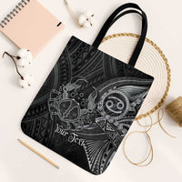 Personalised Polynesia Zodiac Cancer Tote Bag Galaxy Polynesian Pattern Chest Tattoo Style LT14 Black Strap One Size Black - Polynesian Pride