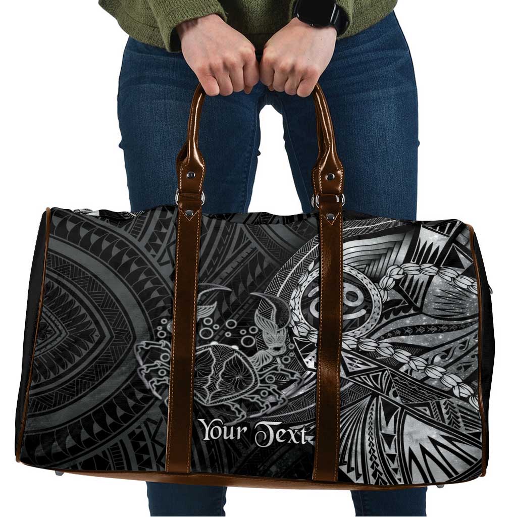 Personalised Polynesia Zodiac Cancer Travel Bag Galaxy Polynesian Pattern Chest Tattoo Style LT14 Black - Polynesian Pride