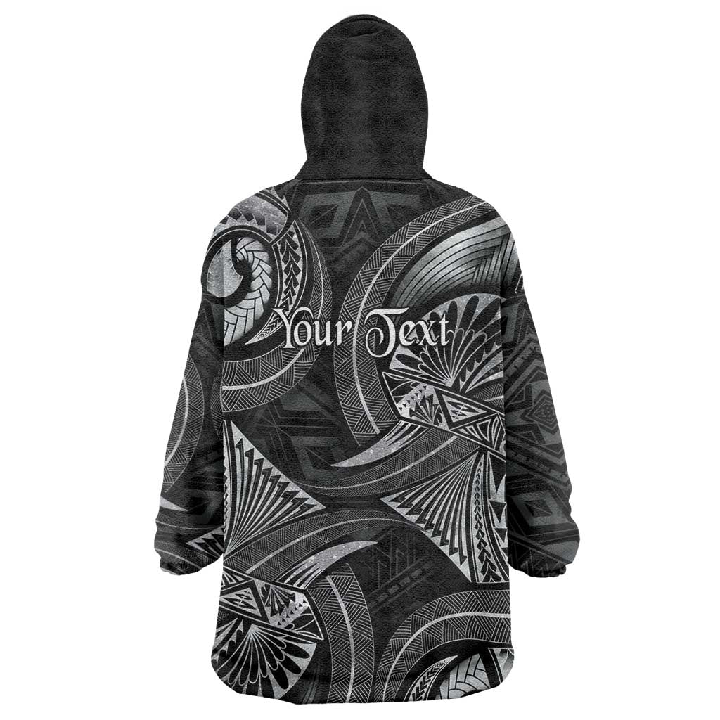 Personalised Polynesia Zodiac Cancer Wearable Blanket Hoodie Galaxy Polynesian Pattern Chest Tattoo Style LT14 - Polynesian Pride