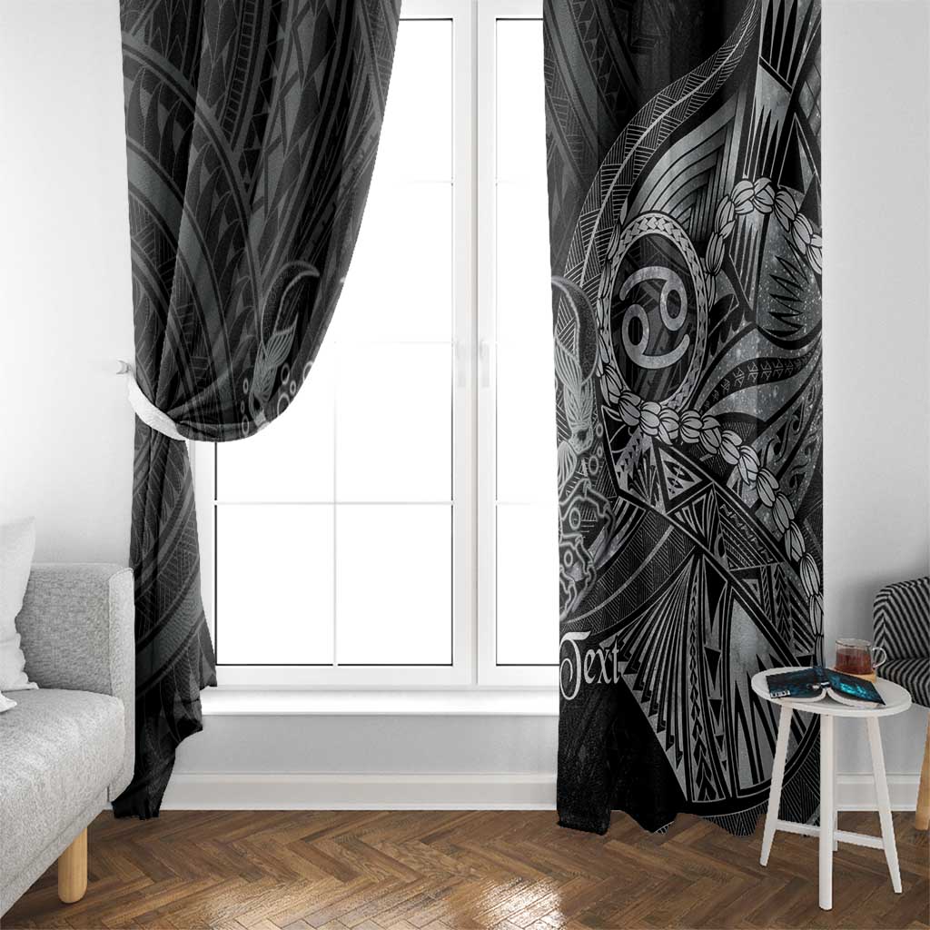 Personalised Polynesia Zodiac Cancer Window Curtain Galaxy Polynesian Pattern Chest Tattoo Style LT14 - Polynesian Pride