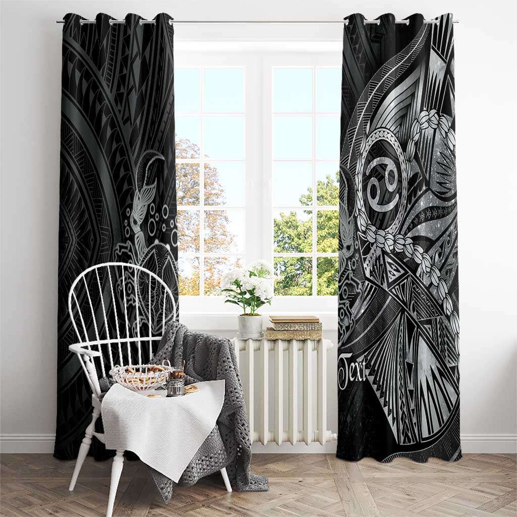 Personalised Polynesia Zodiac Cancer Window Curtain Galaxy Polynesian Pattern Chest Tattoo Style LT14 - Polynesian Pride