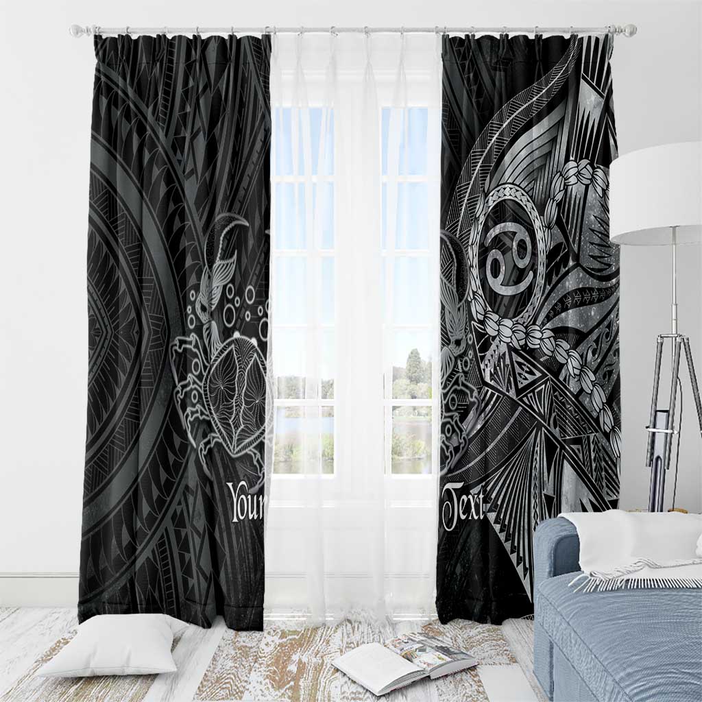 Personalised Polynesia Zodiac Cancer Window Curtain Galaxy Polynesian Pattern Chest Tattoo Style LT14 - Polynesian Pride