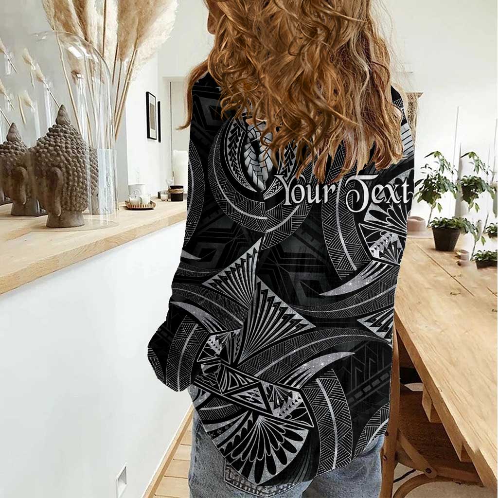 Personalised Polynesia Zodiac Cancer Women Casual Shirt Galaxy Polynesian Pattern Chest Tattoo Style LT14 - Polynesian Pride