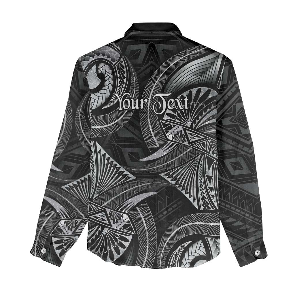 Personalised Polynesia Zodiac Cancer Women Casual Shirt Galaxy Polynesian Pattern Chest Tattoo Style LT14 - Polynesian Pride