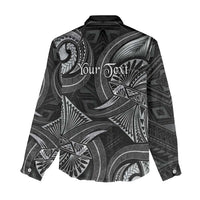 Personalised Polynesia Zodiac Cancer Women Casual Shirt Galaxy Polynesian Pattern Chest Tattoo Style LT14 - Polynesian Pride