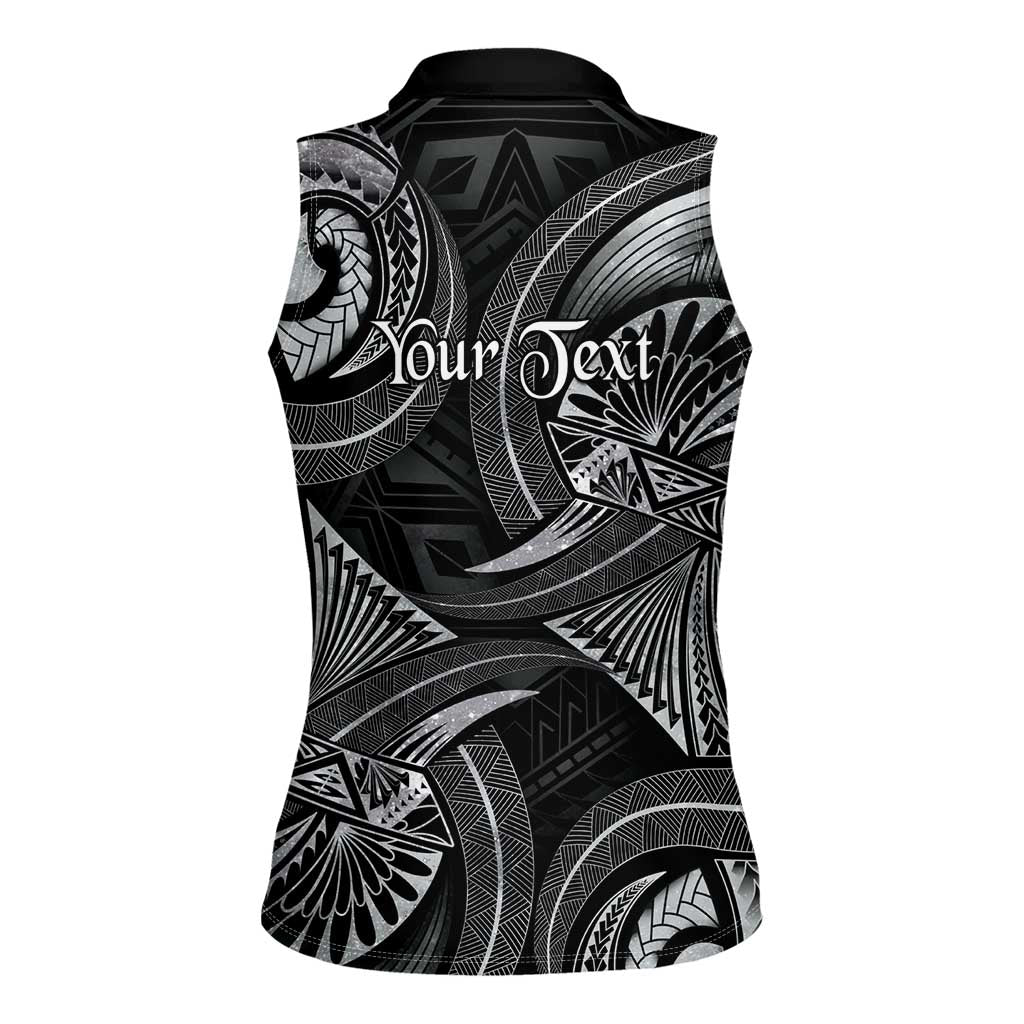 Personalised Polynesia Zodiac Cancer Women Sleeveless Polo Shirt Galaxy Polynesian Pattern Chest Tattoo Style LT14 - Polynesian Pride