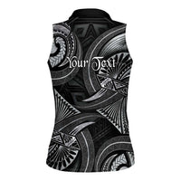 Personalised Polynesia Zodiac Cancer Women Sleeveless Polo Shirt Galaxy Polynesian Pattern Chest Tattoo Style LT14 - Polynesian Pride