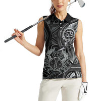 Personalised Polynesia Zodiac Cancer Women Sleeveless Polo Shirt Galaxy Polynesian Pattern Chest Tattoo Style LT14 - Polynesian Pride