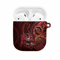 Personalised Polynesia Zodiac Scorpio AirPods Case Galaxy Polynesian Pattern Chest Tattoo Style LT14 Red - Polynesian Pride