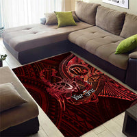 Personalised Polynesia Zodiac Scorpio Area Rug Galaxy Polynesian Pattern Chest Tattoo Style LT14 - Polynesian Pride