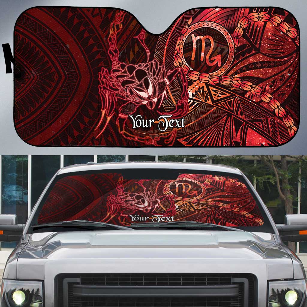 Personalised Polynesia Zodiac Scorpio Auto Sun Shade Galaxy Polynesian Pattern Chest Tattoo Style
