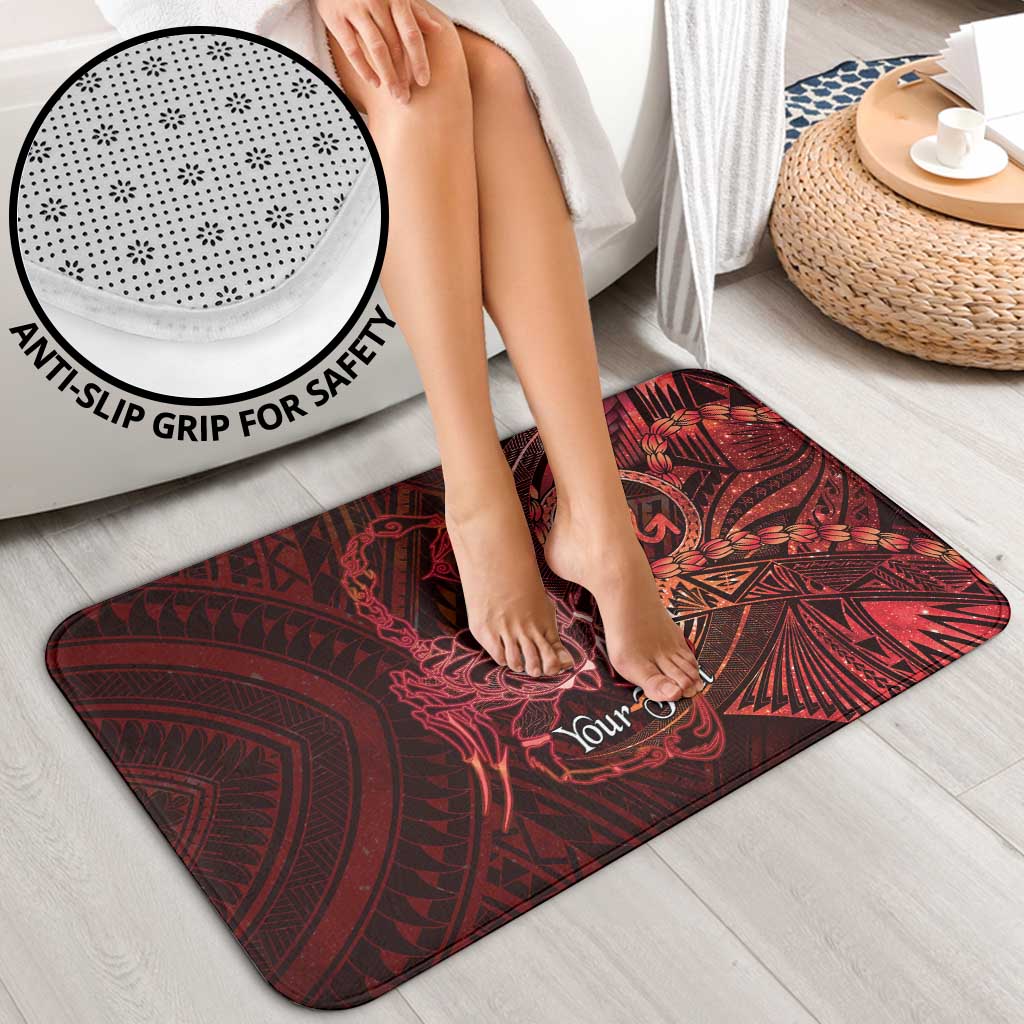 Personalised Polynesia Zodiac Scorpio Bathroom Set Galaxy Polynesian Pattern Chest Tattoo Style LT14 - Polynesian Pride