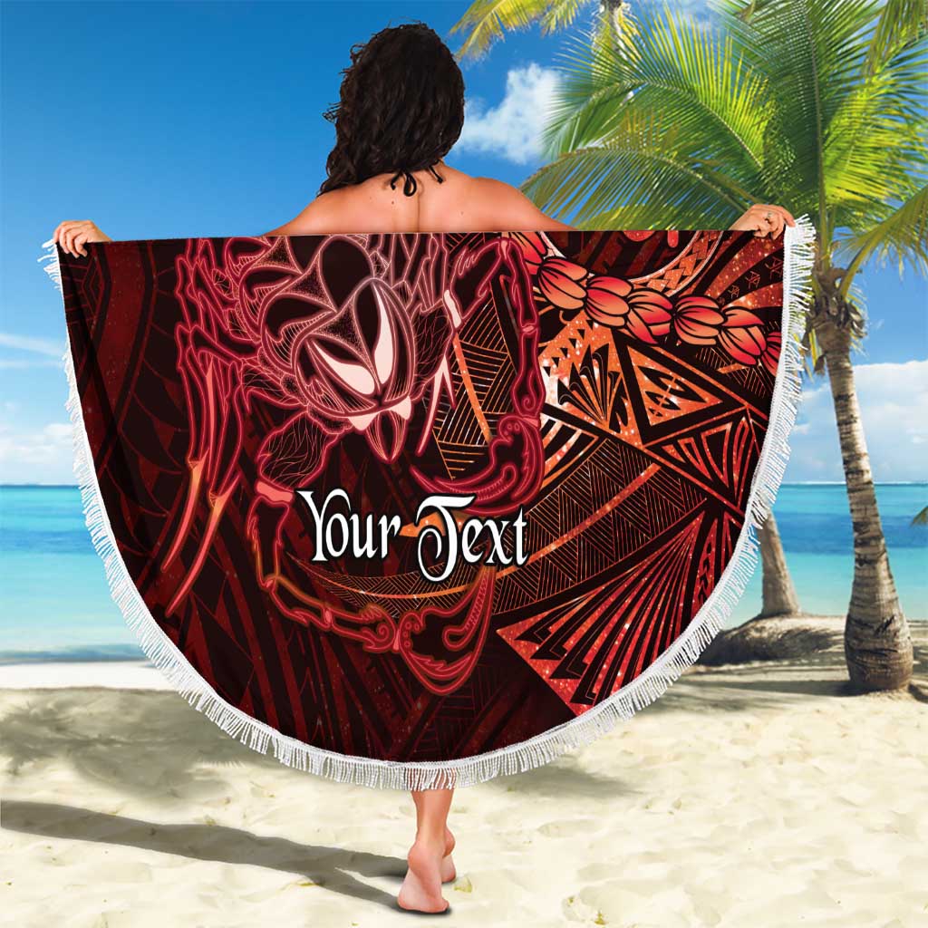 Personalised Polynesia Zodiac Scorpio Beach Blanket Galaxy Polynesian Pattern Chest Tattoo Style LT14 - Polynesian Pride