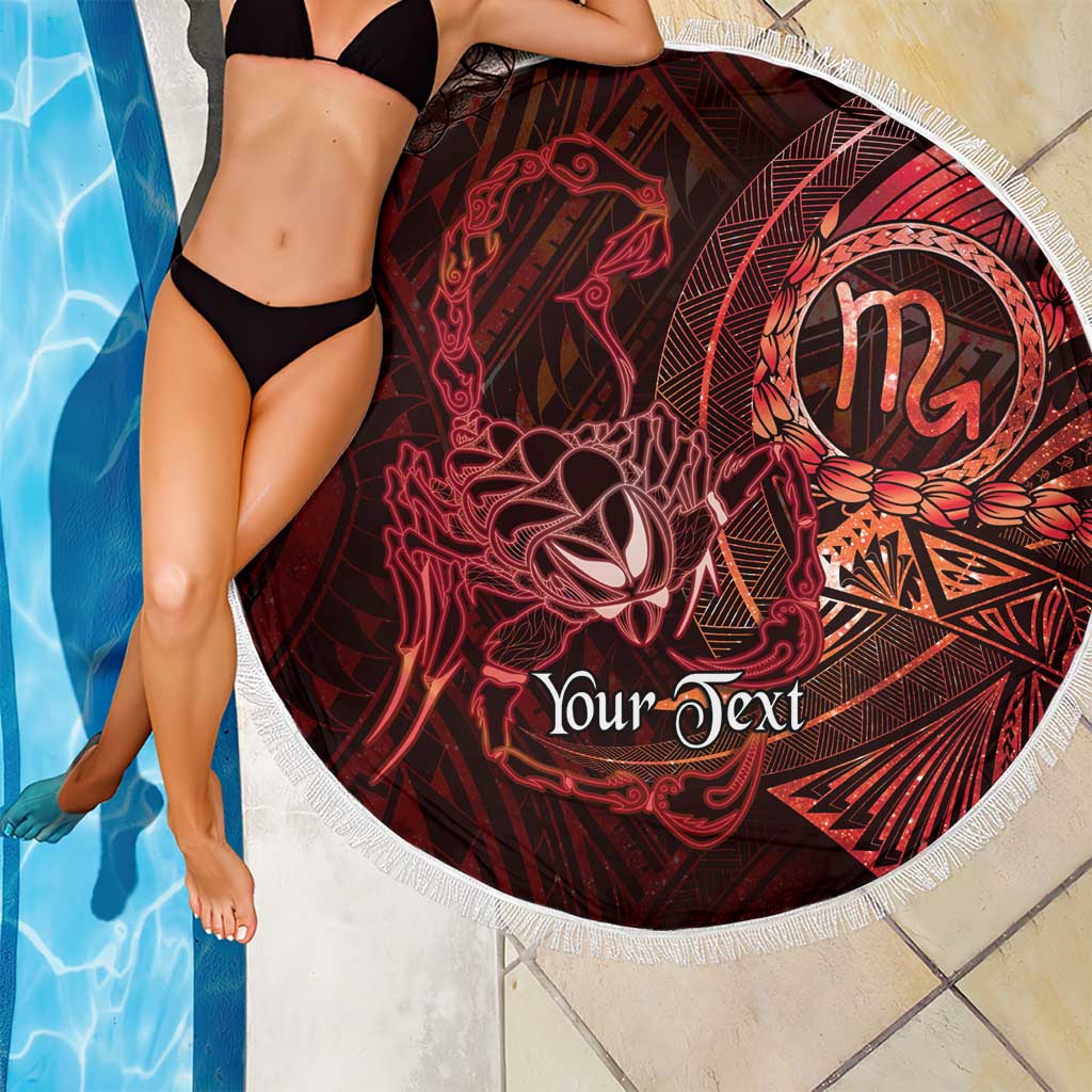 Personalised Polynesia Zodiac Scorpio Beach Blanket Galaxy Polynesian Pattern Chest Tattoo Style LT14 - Polynesian Pride