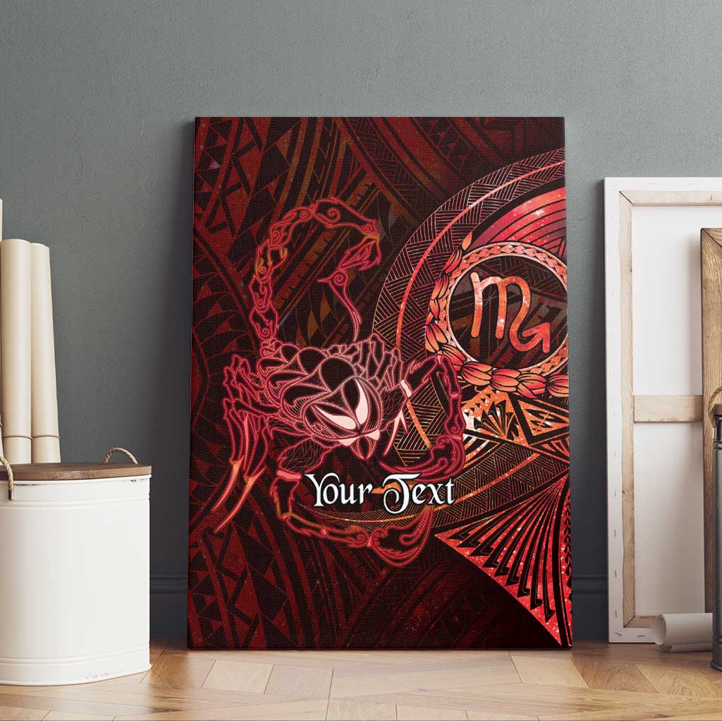 Personalised Polynesia Zodiac Scorpio Canvas Wall Art Galaxy Polynesian Pattern Chest Tattoo Style LT14 - Polynesian Pride