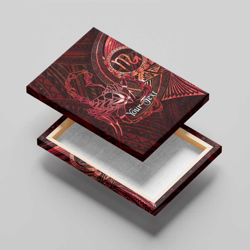 Personalised Polynesia Zodiac Scorpio Canvas Wall Art Galaxy Polynesian Pattern Chest Tattoo Style LT14 - Polynesian Pride