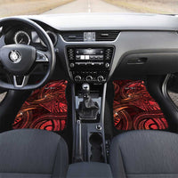 Personalised Polynesia Zodiac Scorpio Car Mats Galaxy Polynesian Pattern Chest Tattoo Style LT14 Set 2pcs - Front Red - Polynesian Pride