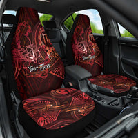 Personalised Polynesia Zodiac Scorpio Car Seat Cover Galaxy Polynesian Pattern Chest Tattoo Style LT14 One Size Red - Polynesian Pride