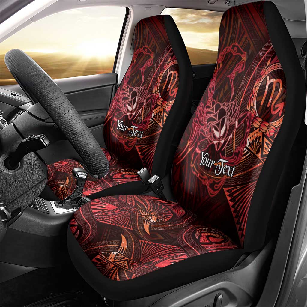 Personalised Polynesia Zodiac Scorpio Car Seat Cover Galaxy Polynesian Pattern Chest Tattoo Style LT14 - Polynesian Pride