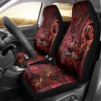 Personalised Polynesia Zodiac Scorpio Car Seat Cover Galaxy Polynesian Pattern Chest Tattoo Style LT14 - Polynesian Pride