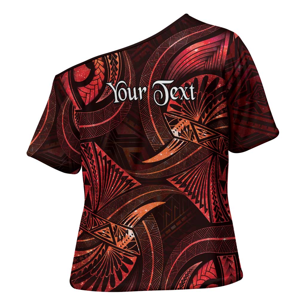 Personalised Polynesia Zodiac Scorpio Cross Shoulder Shirt Galaxy Polynesian Pattern Chest Tattoo Style
