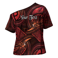 Personalised Polynesia Zodiac Scorpio Cross Shoulder Shirt Galaxy Polynesian Pattern Chest Tattoo Style