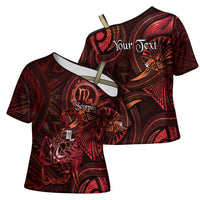 Personalised Polynesia Zodiac Scorpio Cross Shoulder Shirt Galaxy Polynesian Pattern Chest Tattoo Style