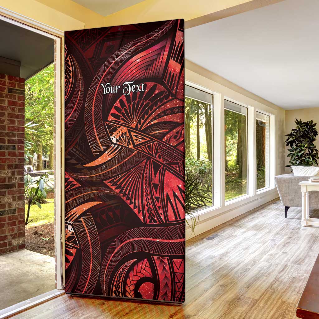Personalised Polynesia Zodiac Scorpio Door Cover Galaxy Polynesian Pattern Chest Tattoo Style LT14 - Polynesian Pride
