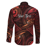 Personalised Polynesia Zodiac Scorpio Family Matching Off The Shoulder Long Sleeve Dress and Hawaiian Shirt Galaxy Polynesian Pattern Chest Tattoo Style