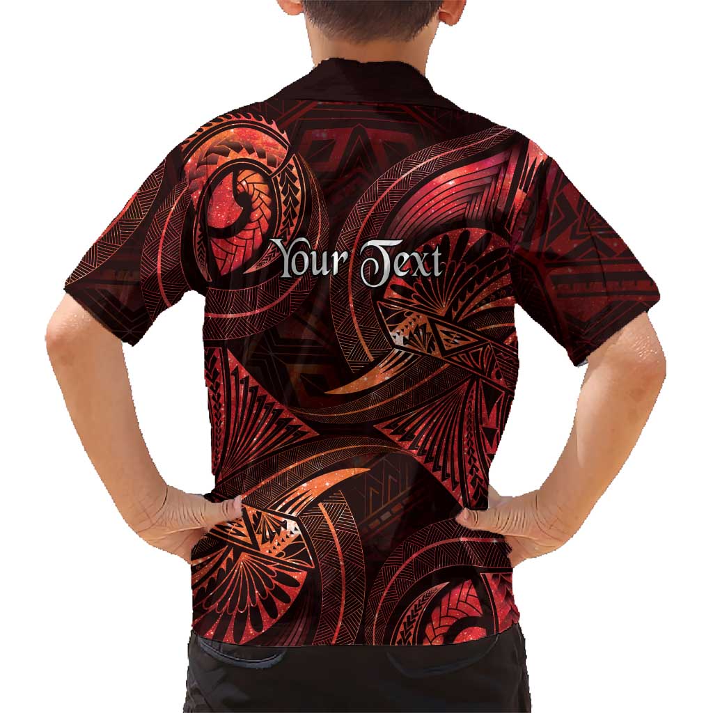 Personalised Polynesia Zodiac Scorpio Family Matching Off Shoulder Maxi Dress and Hawaiian Shirt Galaxy Polynesian Pattern Chest Tattoo Style LT14 - Polynesian Pride