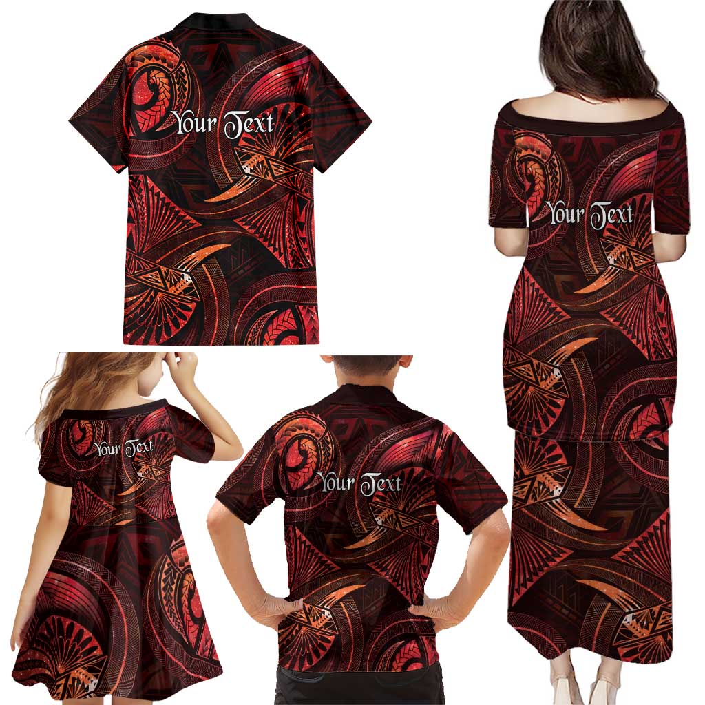 Personalised Polynesia Zodiac Scorpio Family Matching Puletasi and Hawaiian Shirt Galaxy Polynesian Pattern Chest Tattoo Style LT14 - Polynesian Pride