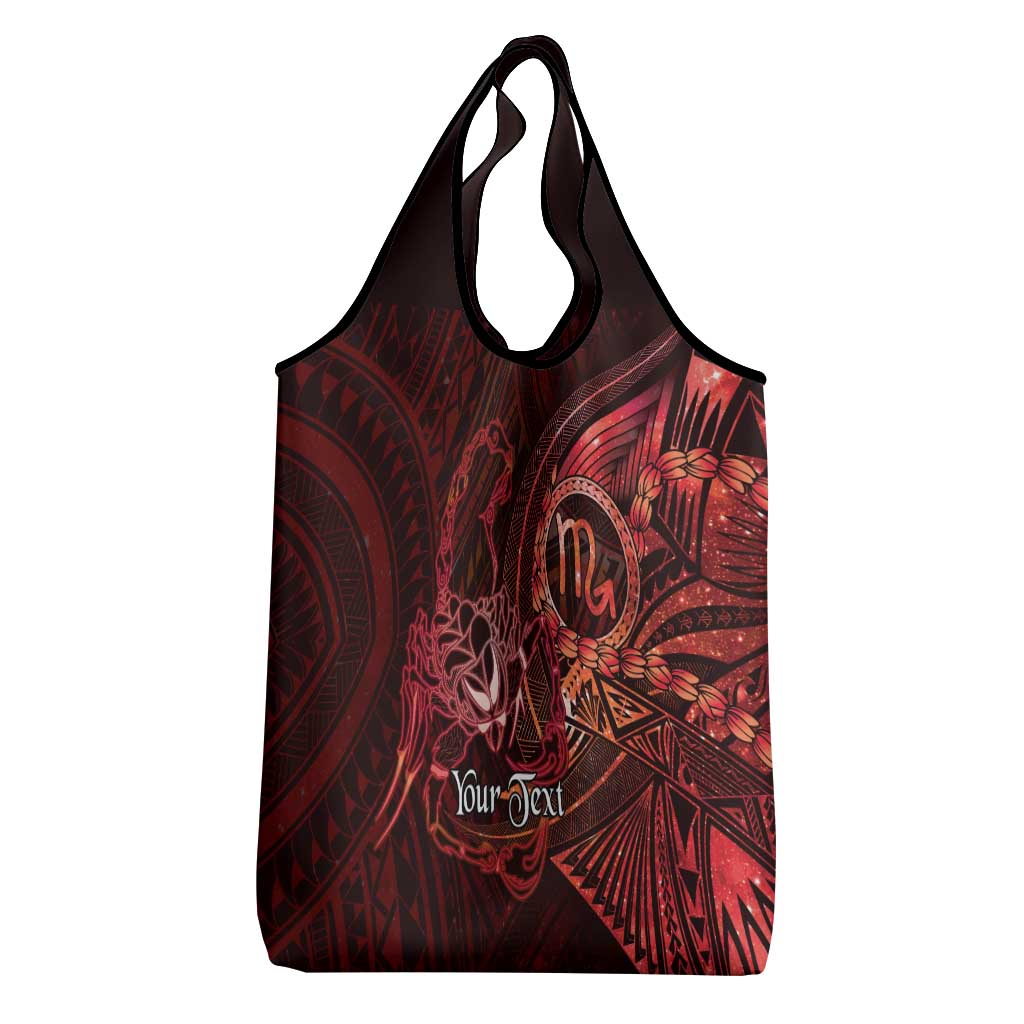 Personalised Polynesia Zodiac Scorpio Grocery Bag Galaxy Polynesian Pattern Chest Tattoo Style LT14 - Polynesian Pride