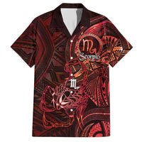 Personalised Polynesia Zodiac Scorpio Hawaiian Shirt Galaxy Polynesian Pattern Chest Tattoo Style