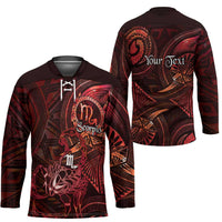 Personalised Polynesia Zodiac Scorpio Hockey Jersey Galaxy Polynesian Pattern Chest Tattoo Style LT14 - Polynesian Pride