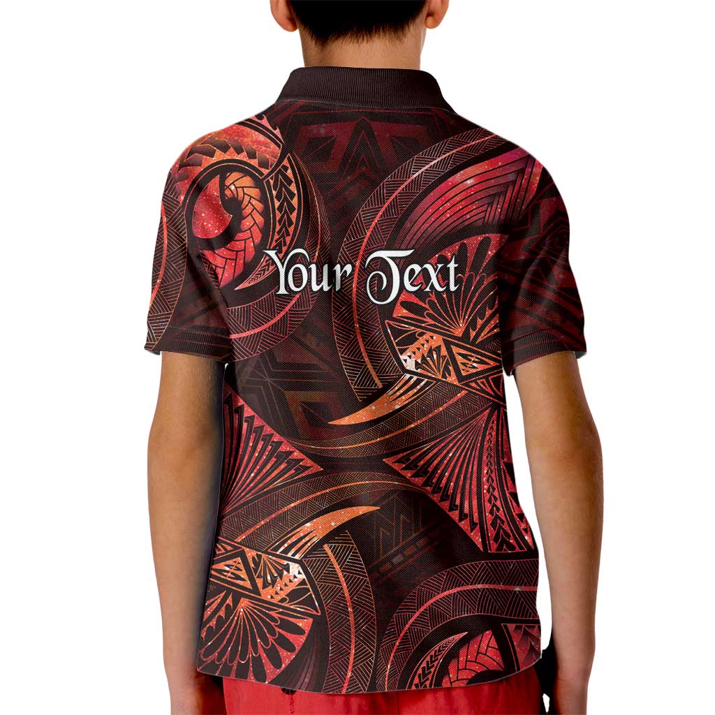 Personalised Polynesia Zodiac Scorpio Kid Polo Shirt Galaxy Polynesian Pattern Chest Tattoo Style LT14 - Polynesian Pride