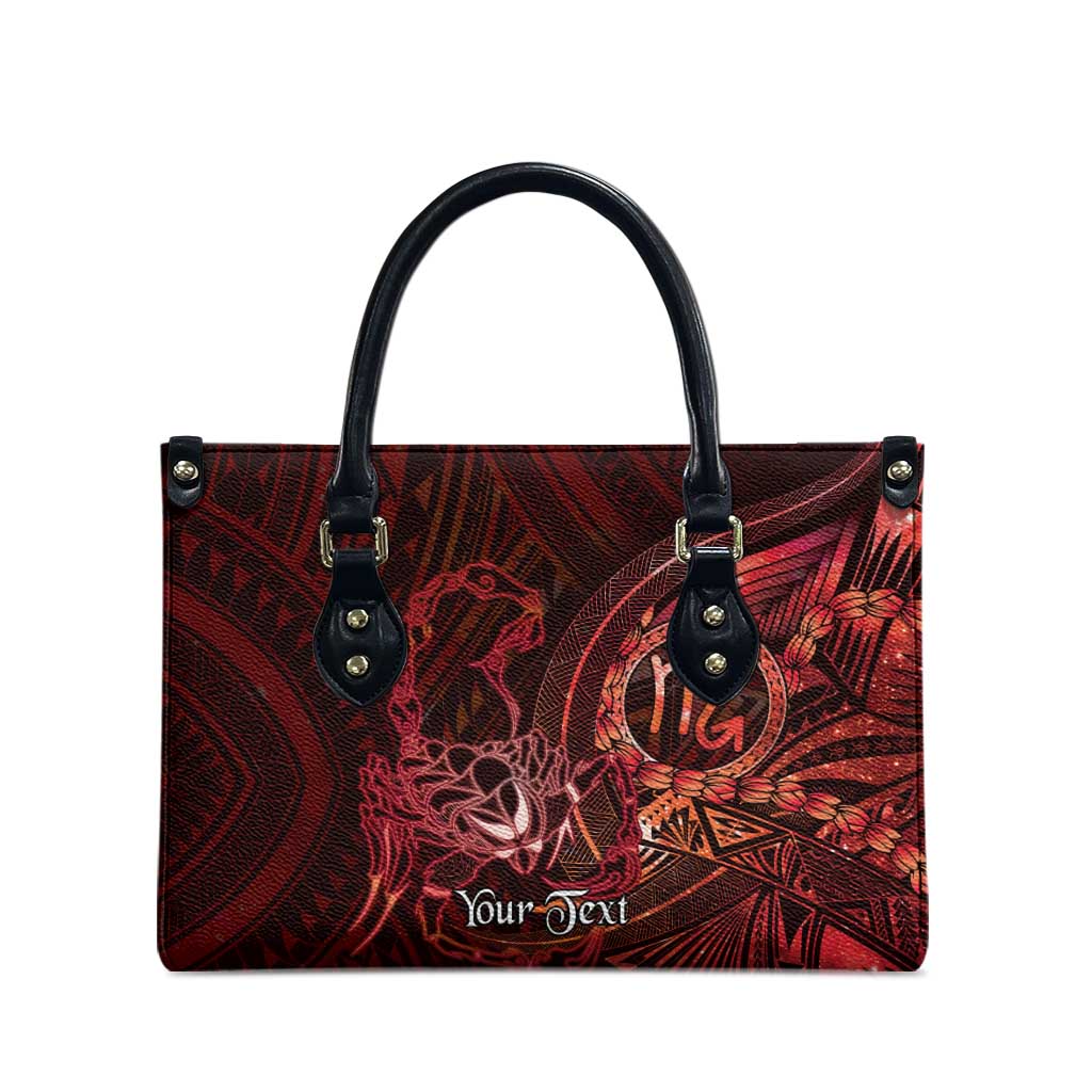 Personalised Polynesia Zodiac Scorpio Leather Bag Galaxy Polynesian Pattern Chest Tattoo Style LT14 - Polynesian Pride