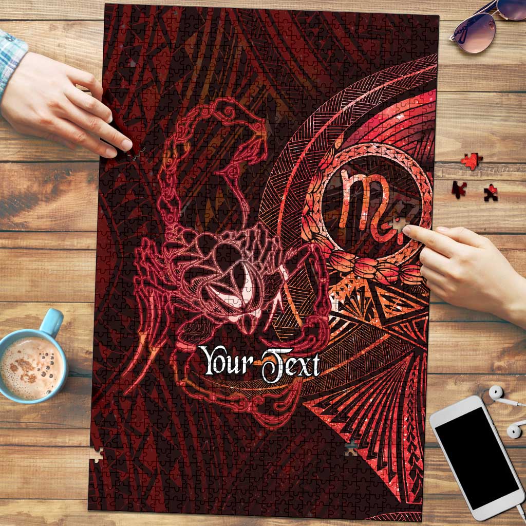 Personalised Polynesia Zodiac Scorpio Puzzle Galaxy Polynesian Pattern Chest Tattoo Style