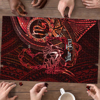 Personalised Polynesia Zodiac Scorpio Puzzle Galaxy Polynesian Pattern Chest Tattoo Style