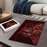 Personalised Polynesia Zodiac Scorpio Puzzle Galaxy Polynesian Pattern Chest Tattoo Style