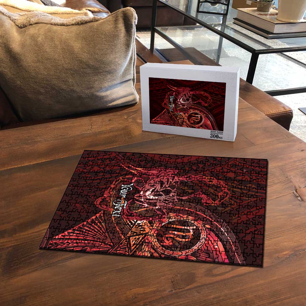 Personalised Polynesia Zodiac Scorpio Puzzle Galaxy Polynesian Pattern Chest Tattoo Style