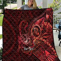 Personalised Polynesia Zodiac Scorpio Quilt Galaxy Polynesian Pattern Chest Tattoo Style