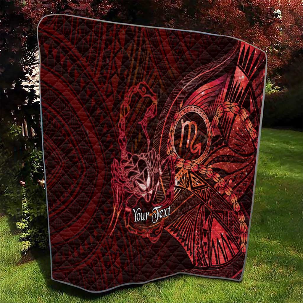 Personalised Polynesia Zodiac Scorpio Quilt Galaxy Polynesian Pattern Chest Tattoo Style