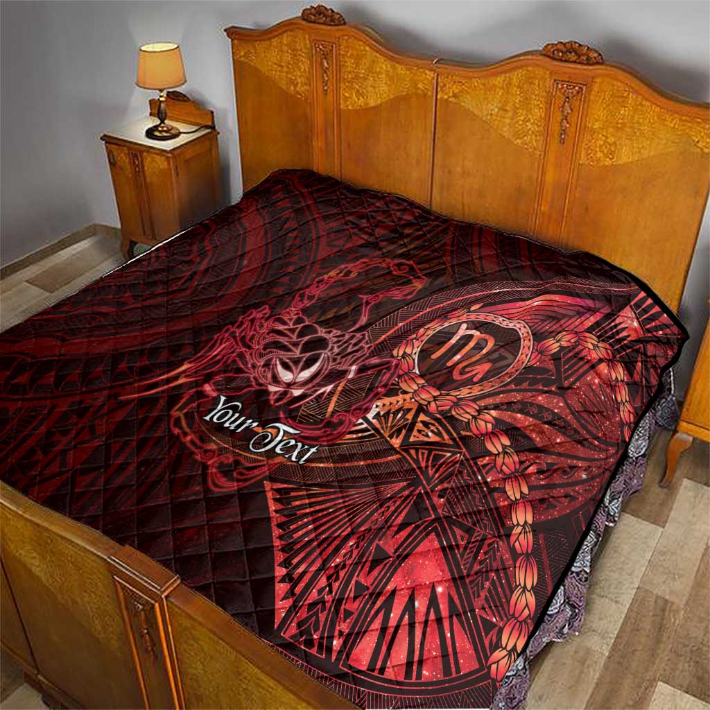 Personalised Polynesia Zodiac Scorpio Quilt Galaxy Polynesian Pattern Chest Tattoo Style