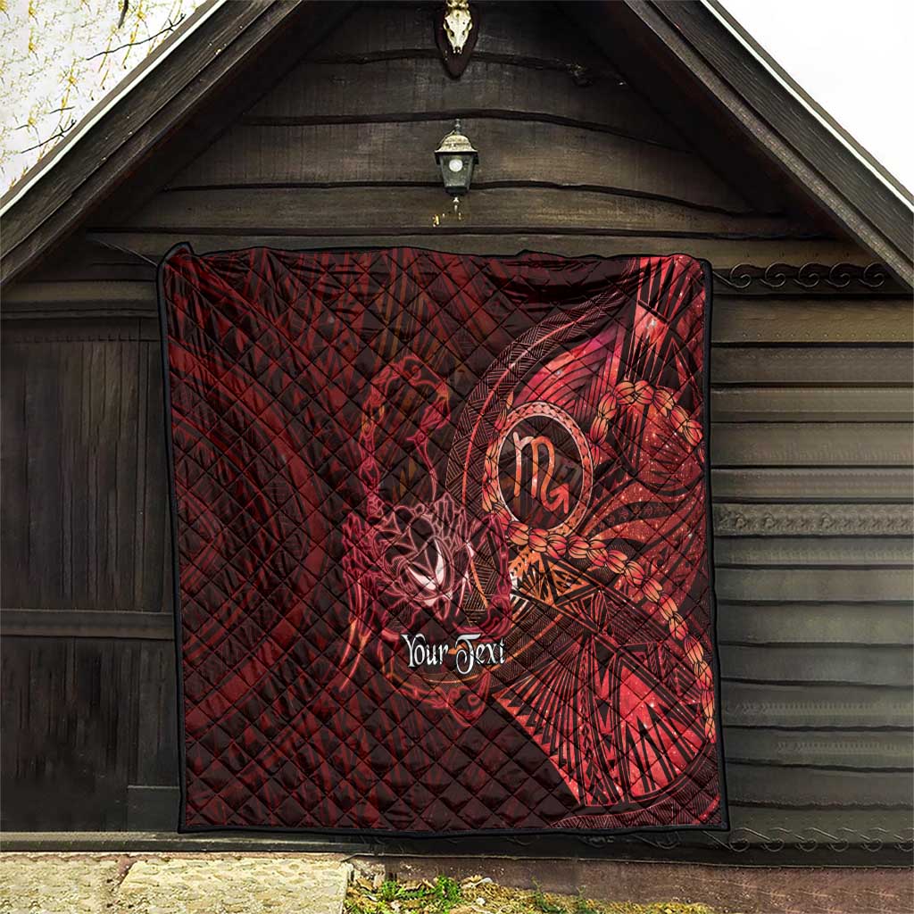 Personalised Polynesia Zodiac Scorpio Quilt Galaxy Polynesian Pattern Chest Tattoo Style